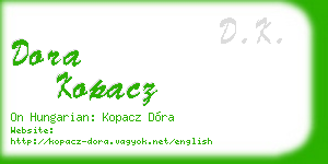 dora kopacz business card